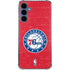 NBA Philadelphia 76ers Distressed Galaxy S24 Clear Case